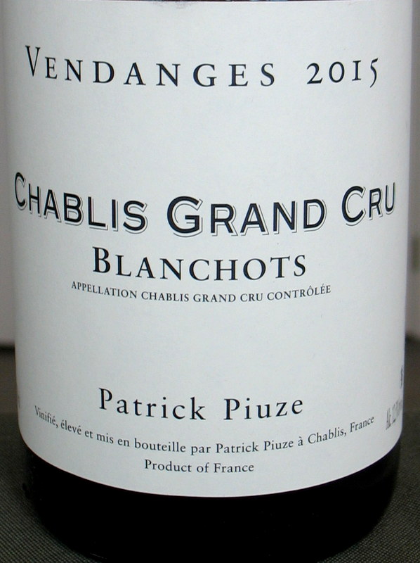 Piuze Chablis Grand Cru Blanchots 2018