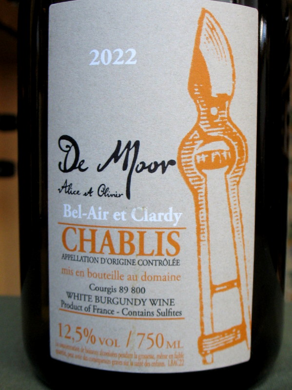 De Moor Chablis Bel-Air et Clardy 2022