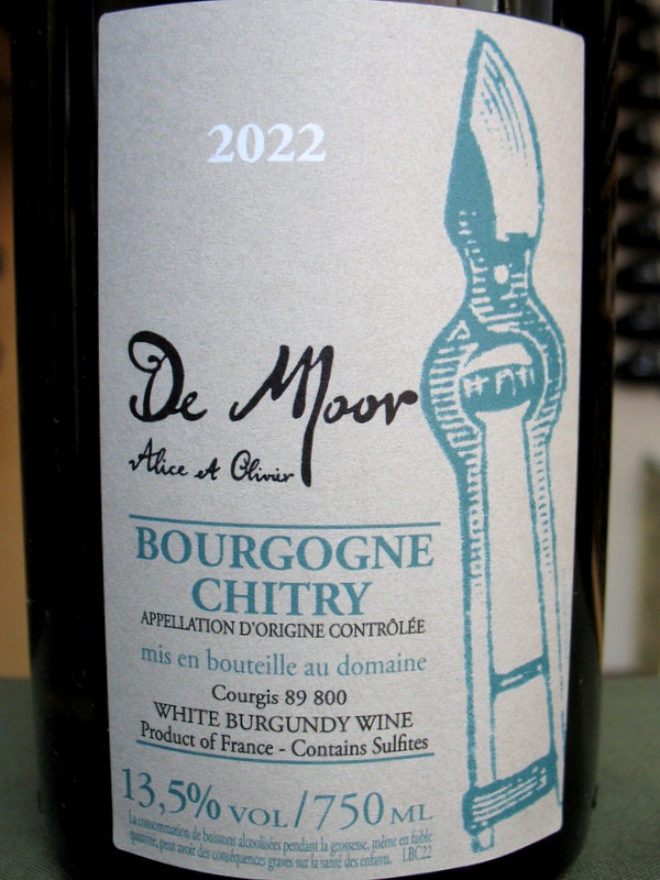 De Moor Chitry Bourgogne Blanc 2022