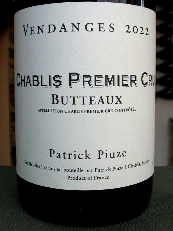 Piuze Chablis 1er Cru Butteaux 2022